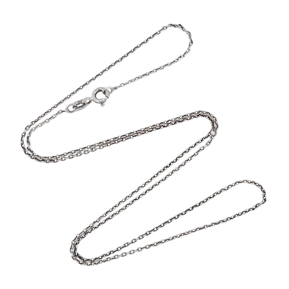 Vintage Italy Sterling Silver 925 Cable Link Chain Necklace 18"